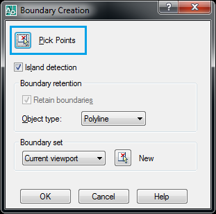 Lệnh Boundary, AutoCAD,tạo hình 2D,đối tượng ,2D, giao nhau
